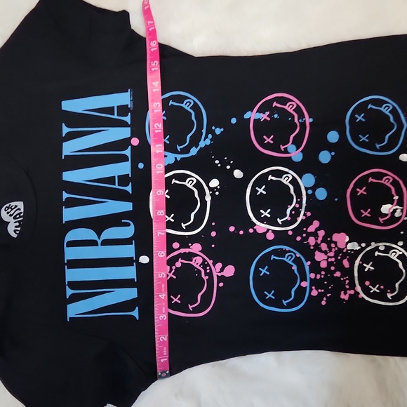 Vintage Y2K Chaser Nirvana Band Graphic Tshirt 2009 Size L Juniors - Picture 5 of 6